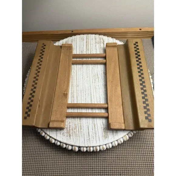 Pampered Chef Wooden Casserole Dish Trivet 2130 Adjustable Stoneware Pot Holder - Picture 1 of 5